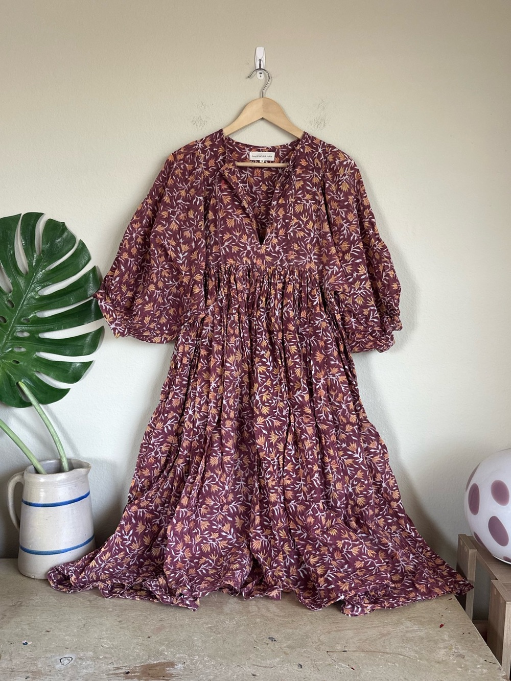 Daughters of India Kyra Midi Dress in Sumac - Picture 2 of 16